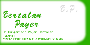 bertalan payer business card